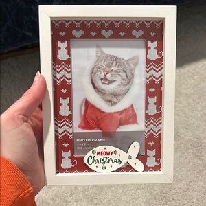 Meowy Christmas Cat picture frame